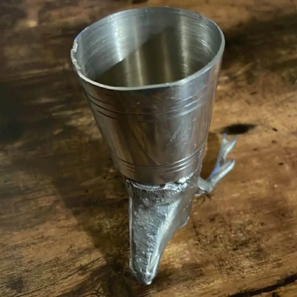 Vintage Pinder Brothers Jagermeister Stag Head English Pewter Measure Cup